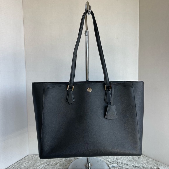 Tory Burch Handbags - Tory Burch Saffiano Leather Tote Black Bag